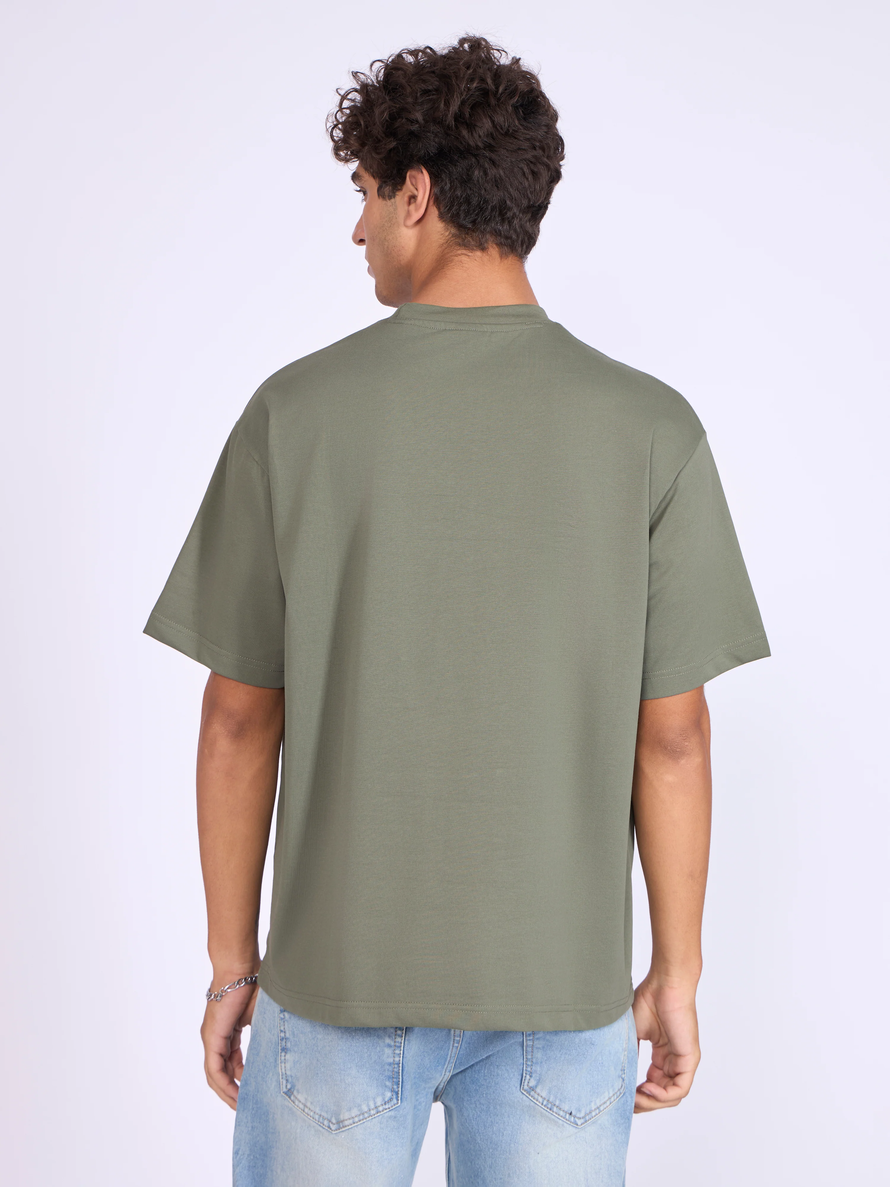 Stirling - Loose Fit T-Shirt - Olive - Image 6