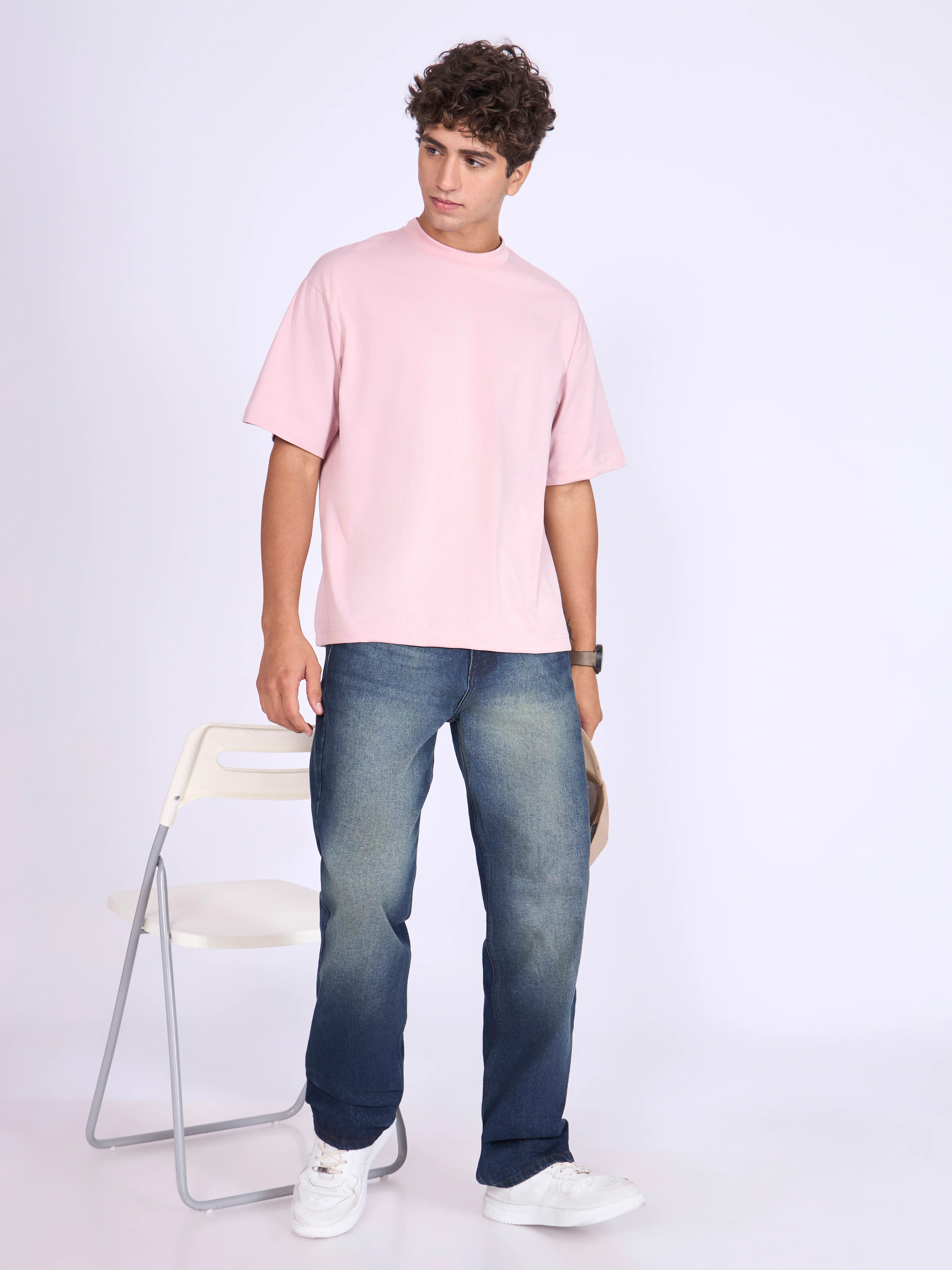 Stirling - Loose Fit T-Shirt - Peach Pink - Image 3