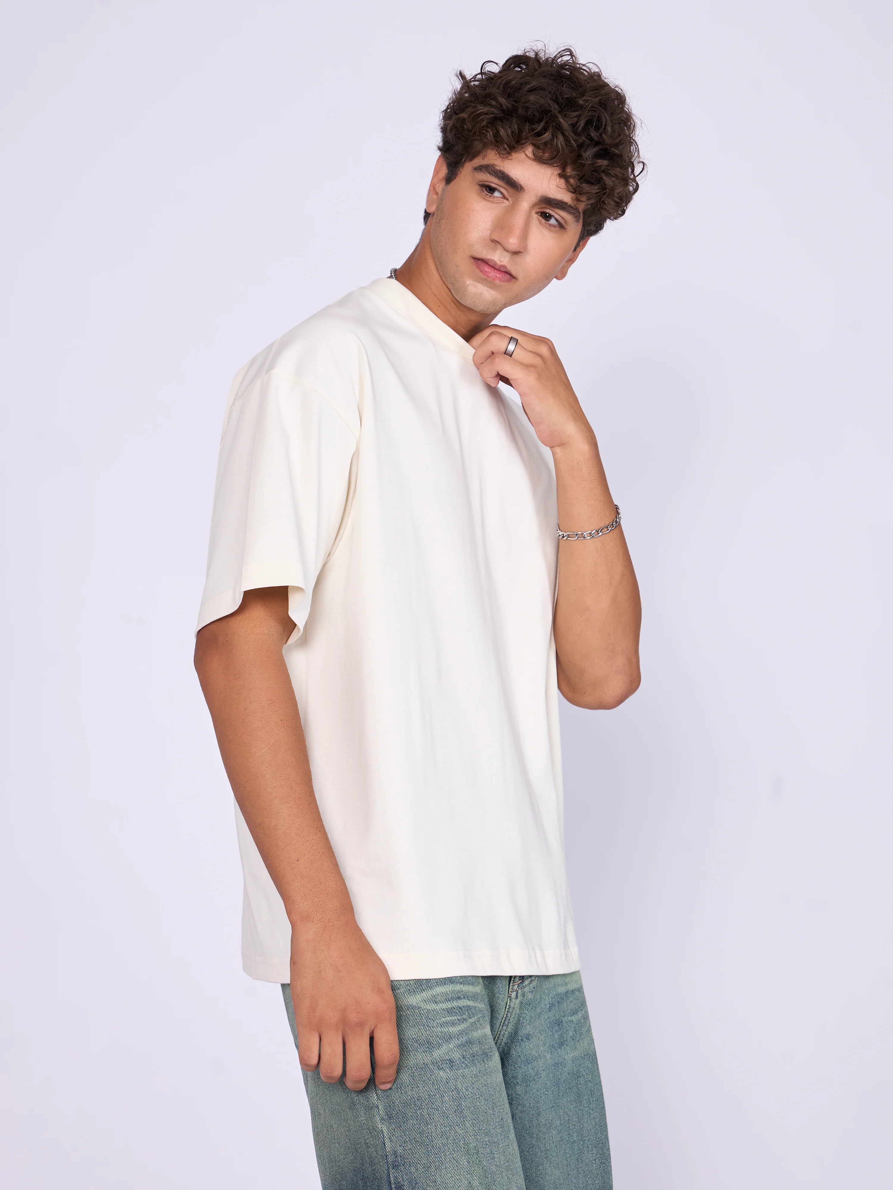 Stirling - Loose Fit T-Shirt - White - Image 3