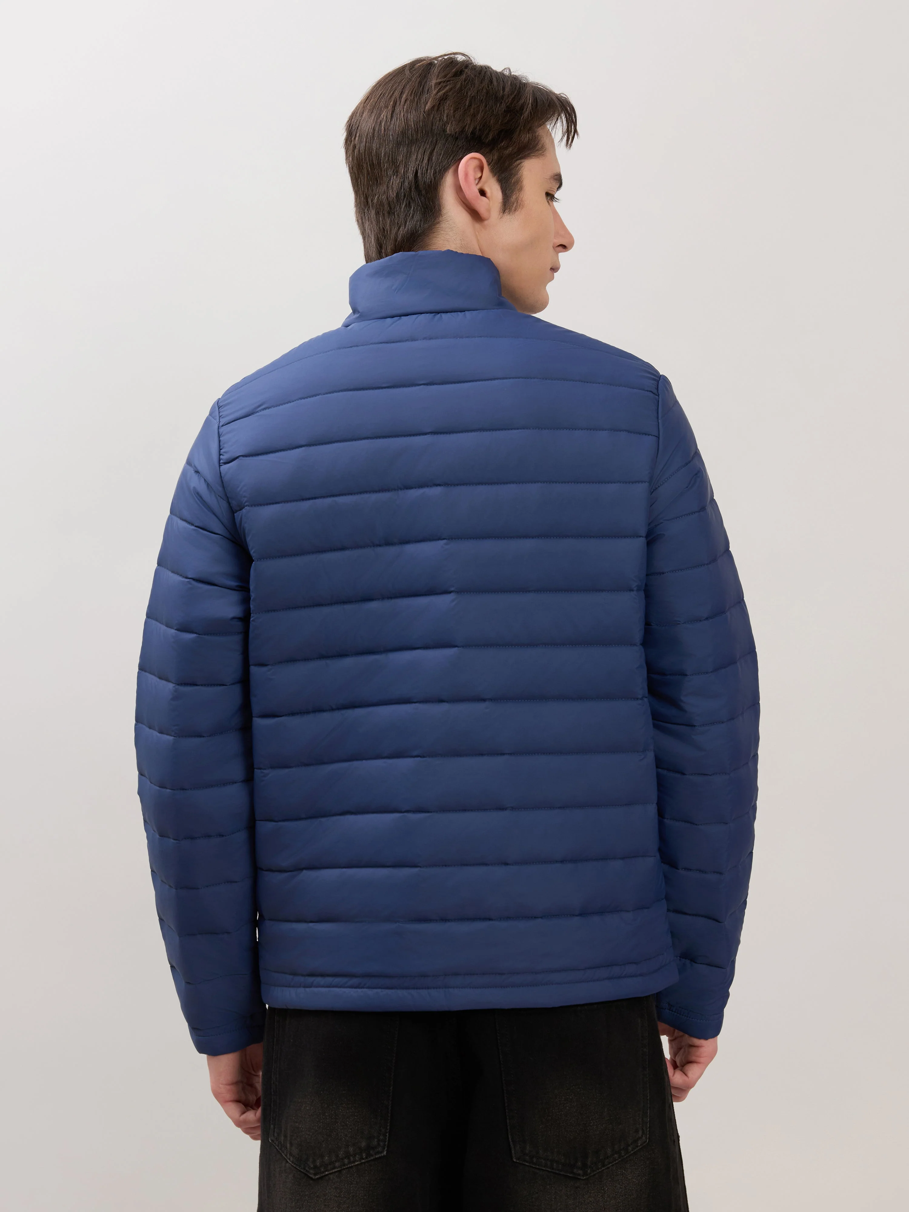 Terra - Regular Zip-Up Puffer Jacket - Navy - Image 6