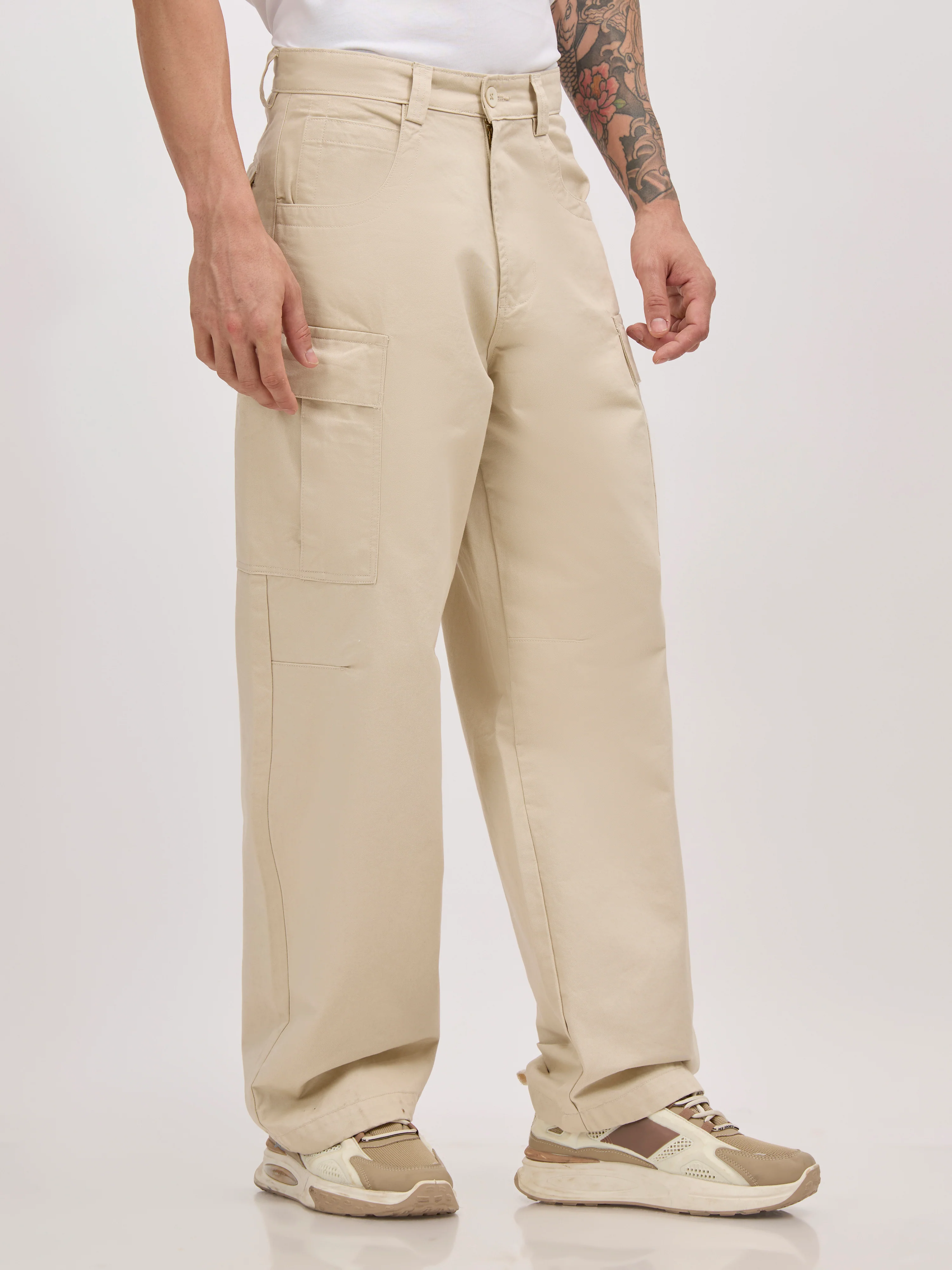 Vardon G1 - Super Baggy Cargo Pants - Beige - Image 4