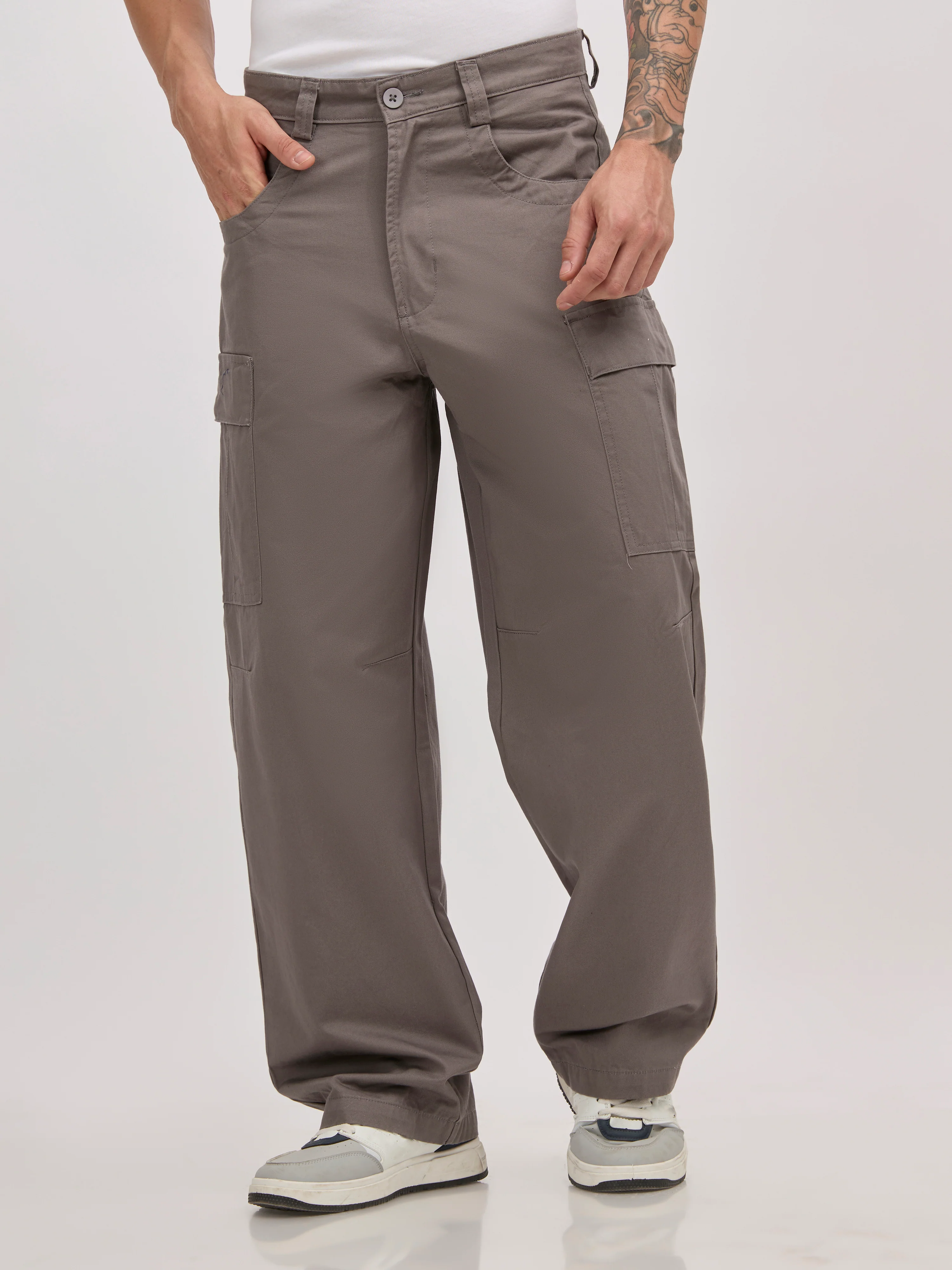 Vardon G1 - Super Baggy Cargo Pants - Dark Grey - Image 4