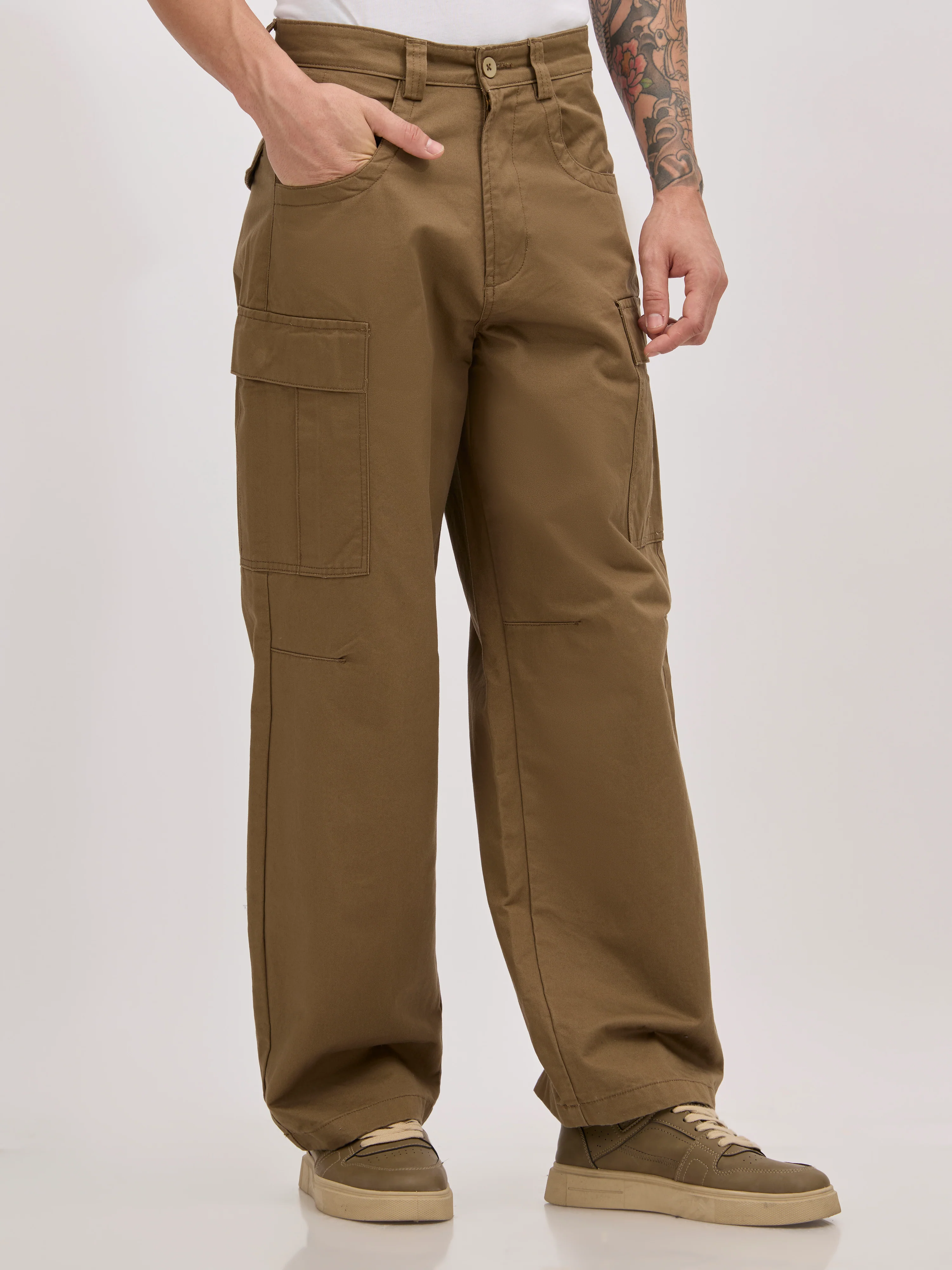 Vardon G1 - Super Baggy Cargo Pants - Khaki - Image 4