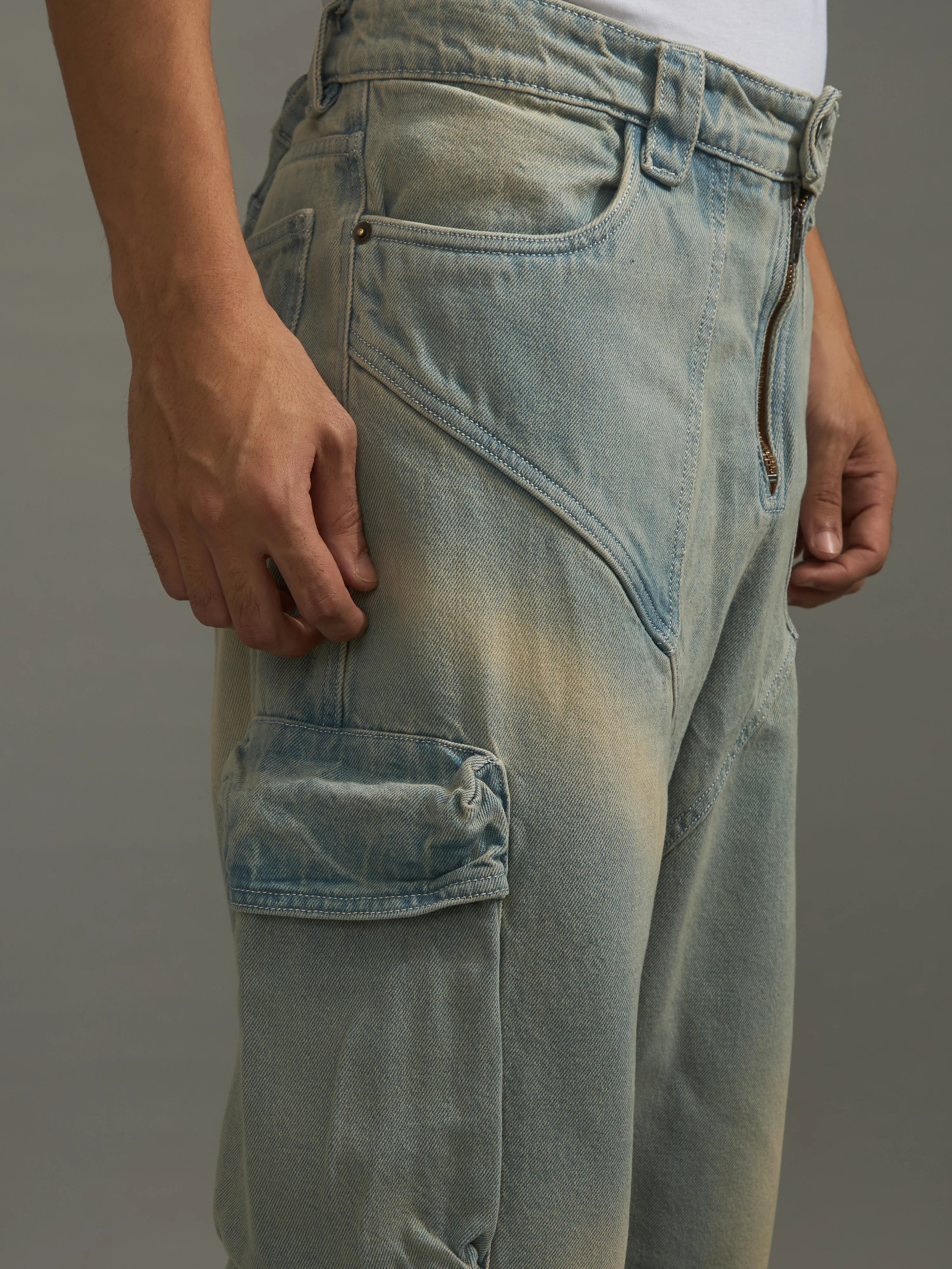 Vinnie - Cargo Jeans - Blue - Image 2