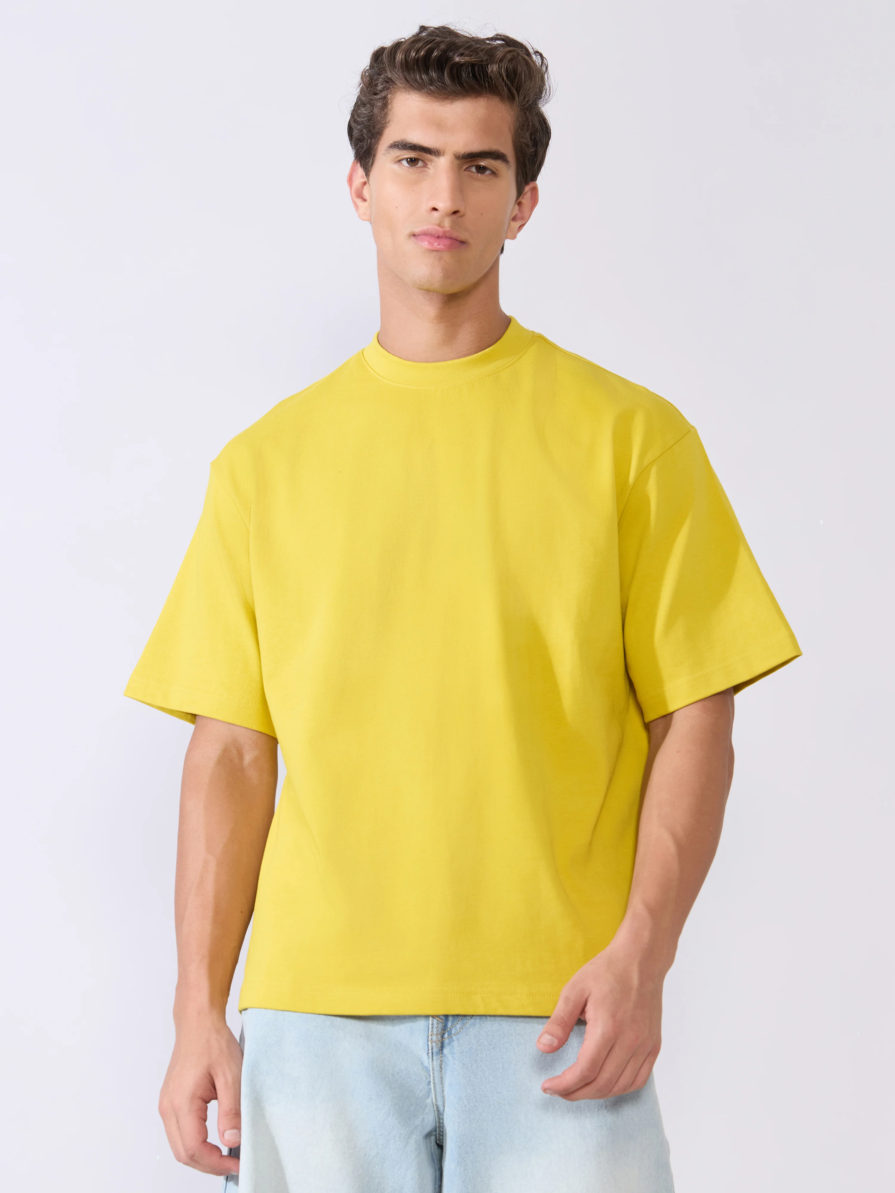Vynora - Loose Fit Round Neck T-Shirt - Yellow Jasmine - Image 4