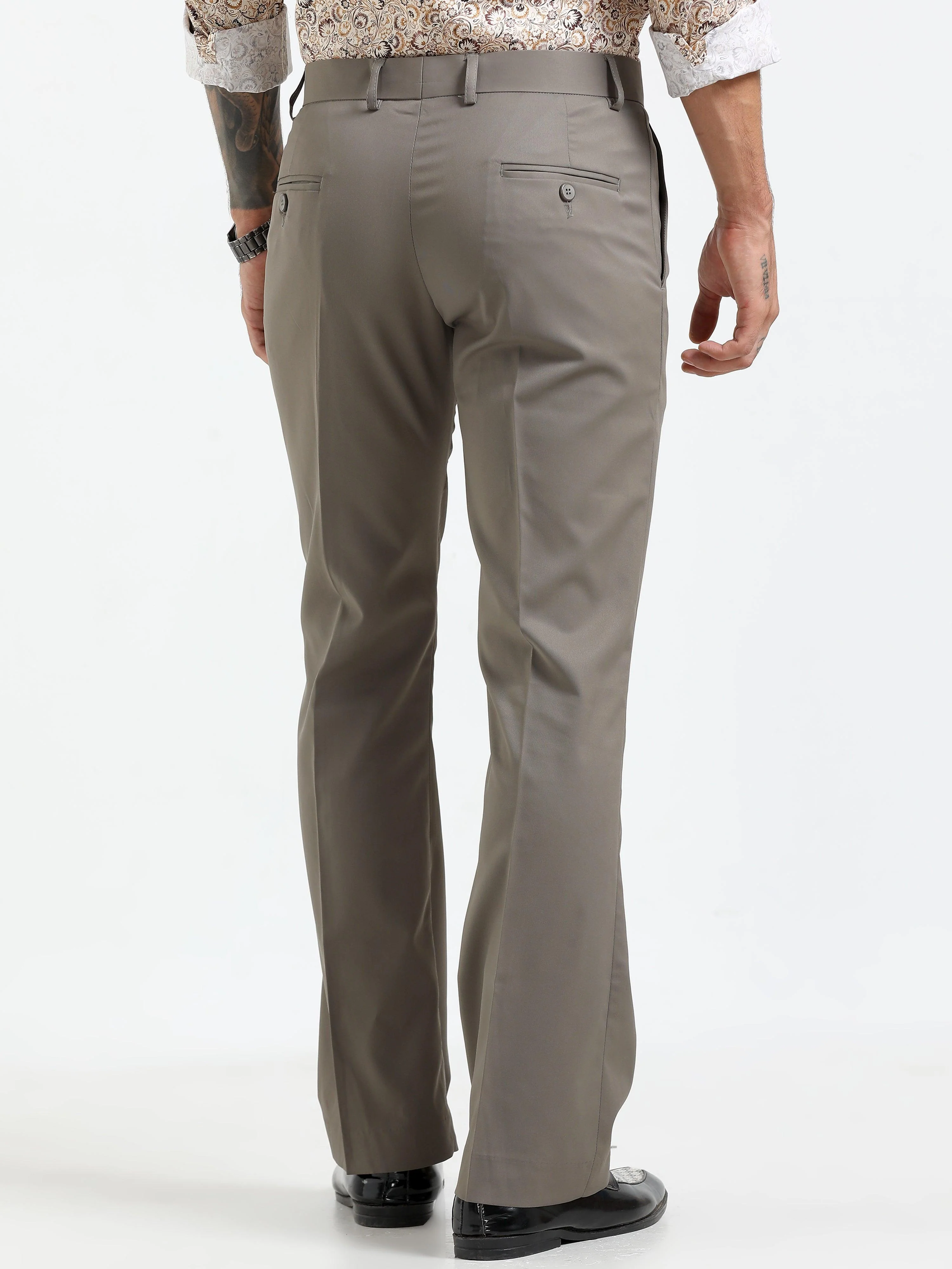 Wee Boot Cut Formal Pant - Brown - Image 4