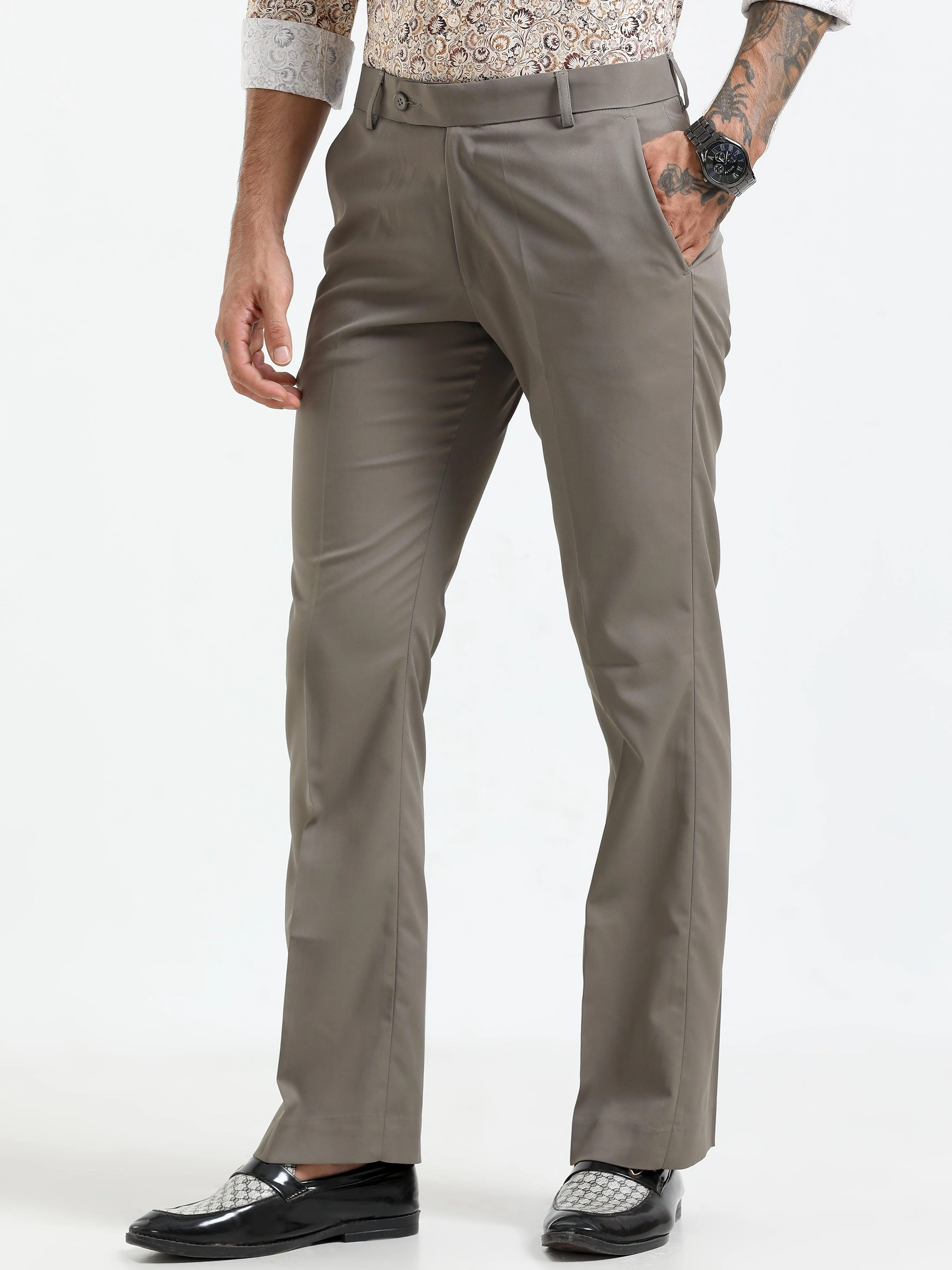 Wee Boot Cut Formal Pant - Brown - Image 5