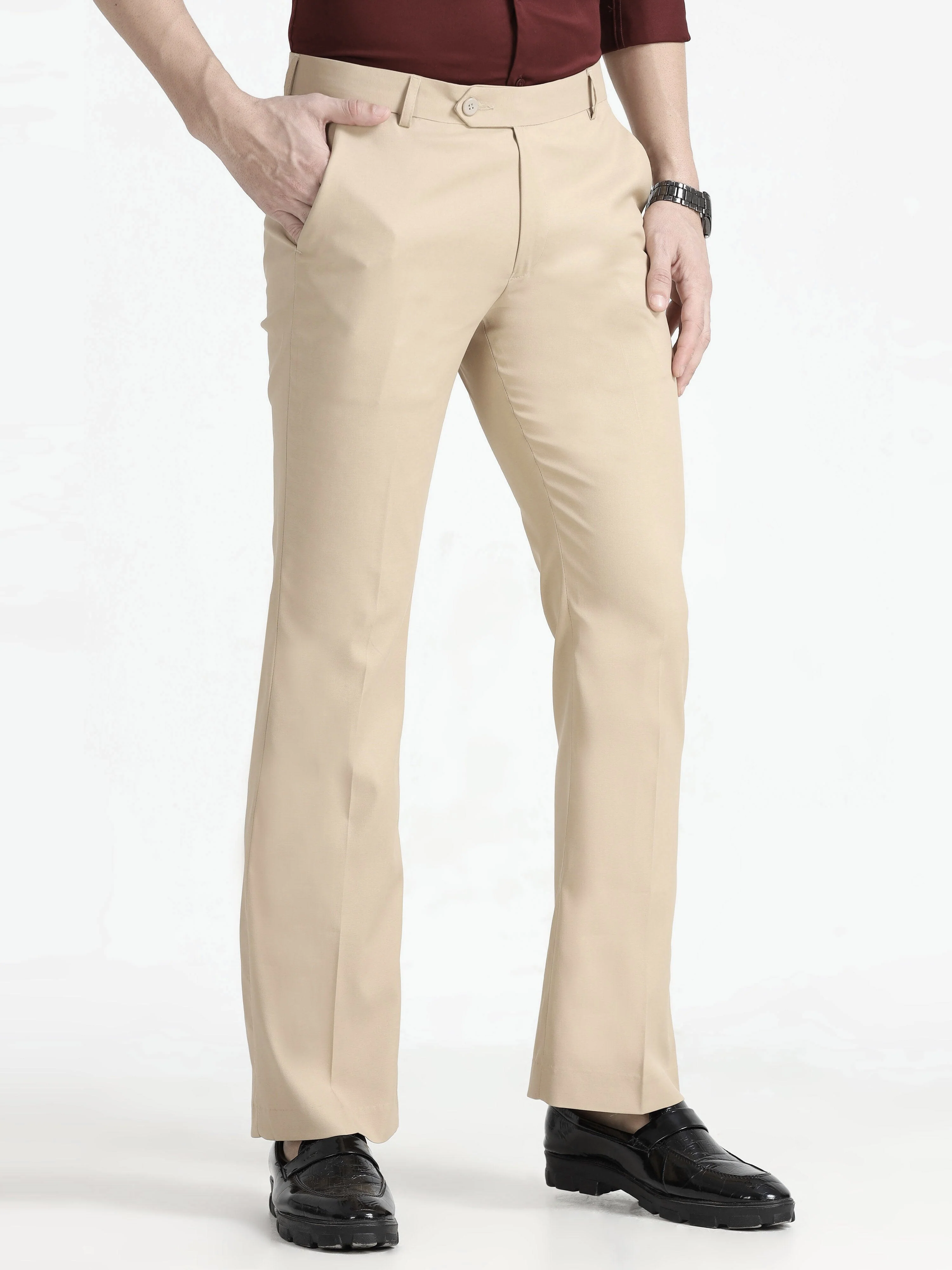 Wee 2.0 - Bootcut Formal Pant - Beige - Image 3