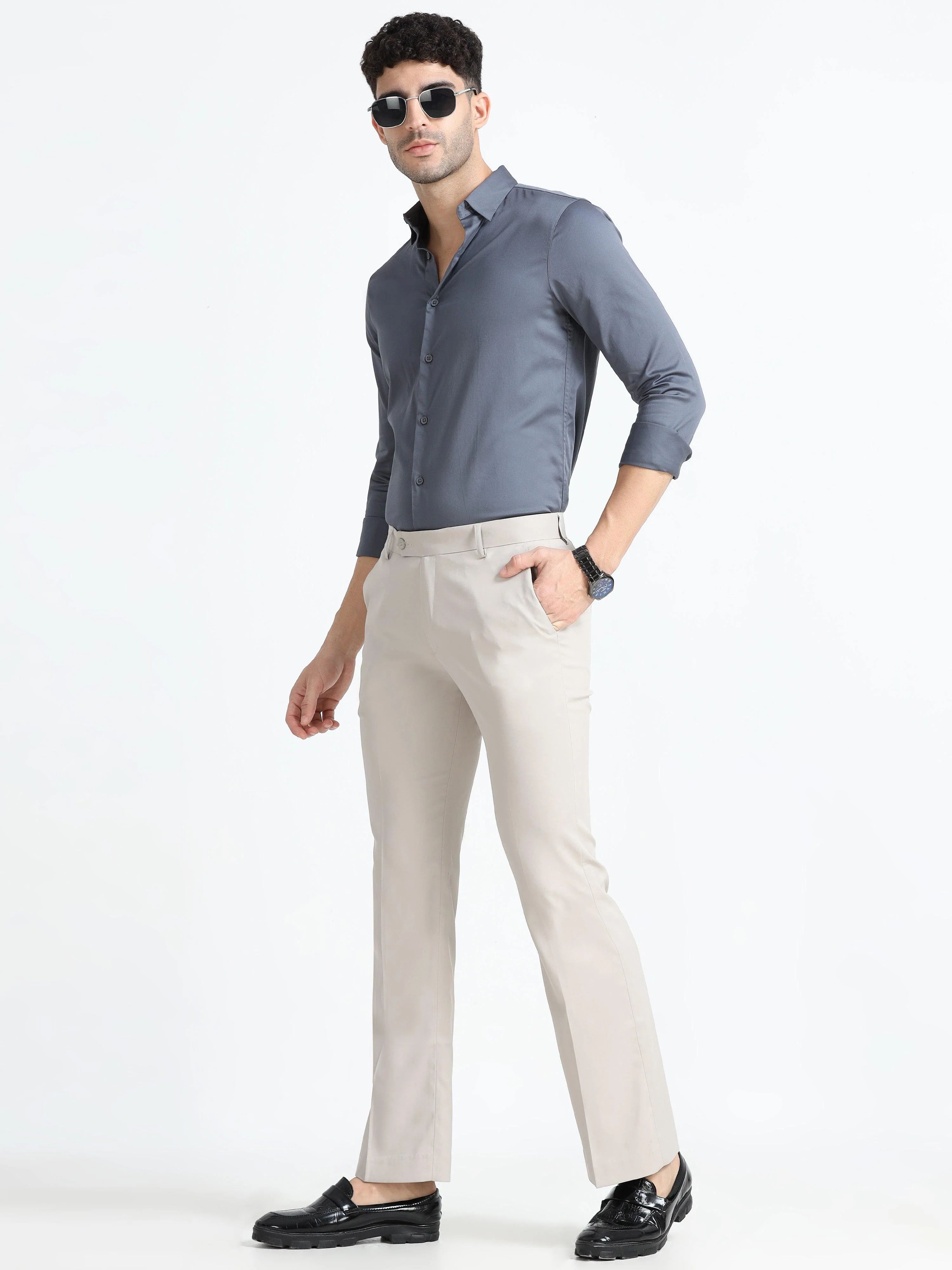 Wee 2.0 - Bootcut Formal Pant - Sand Grey - Image 7