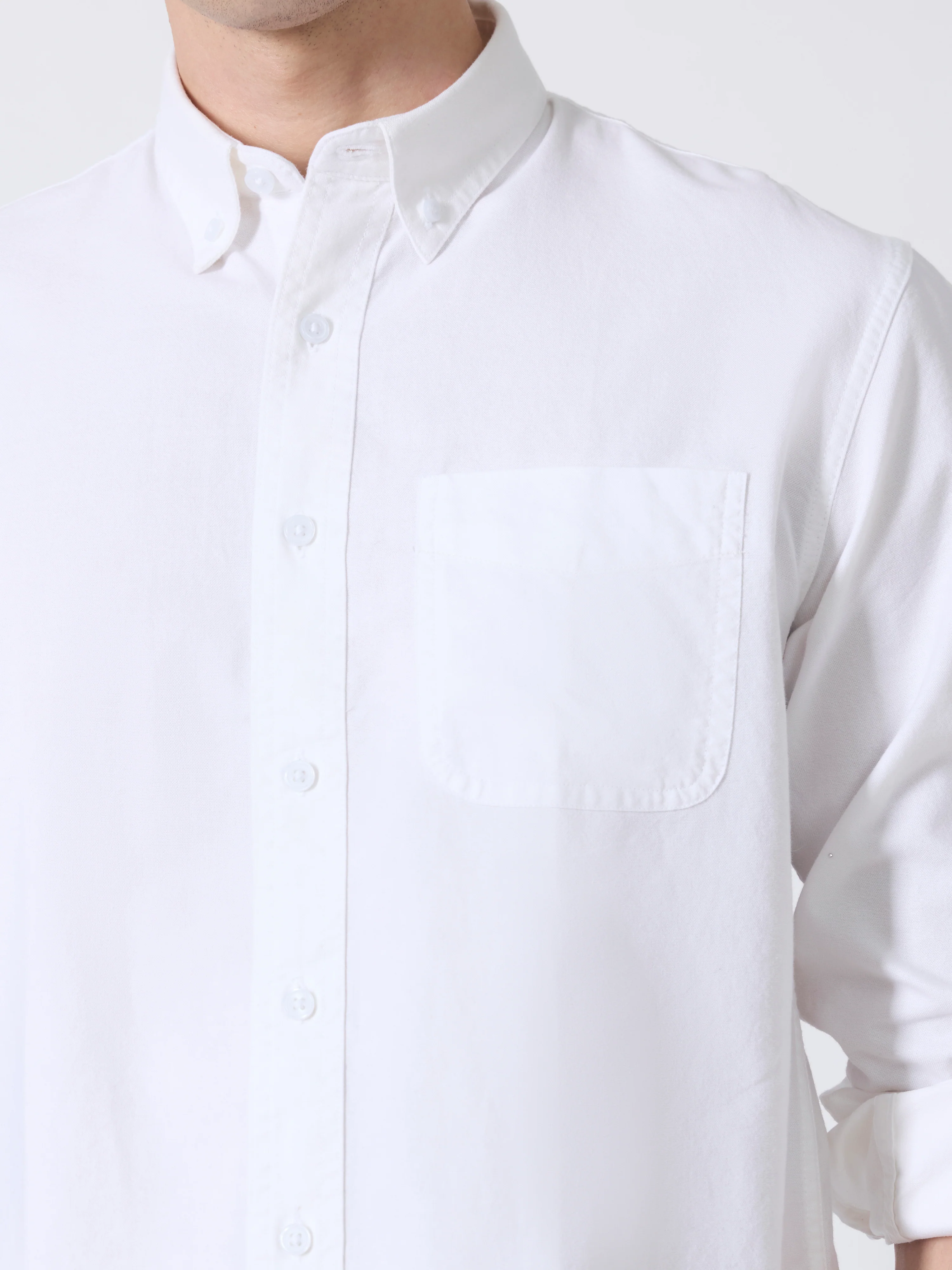 Xilipho - Relaxed Fit Oxford Shirt - White - Image 3