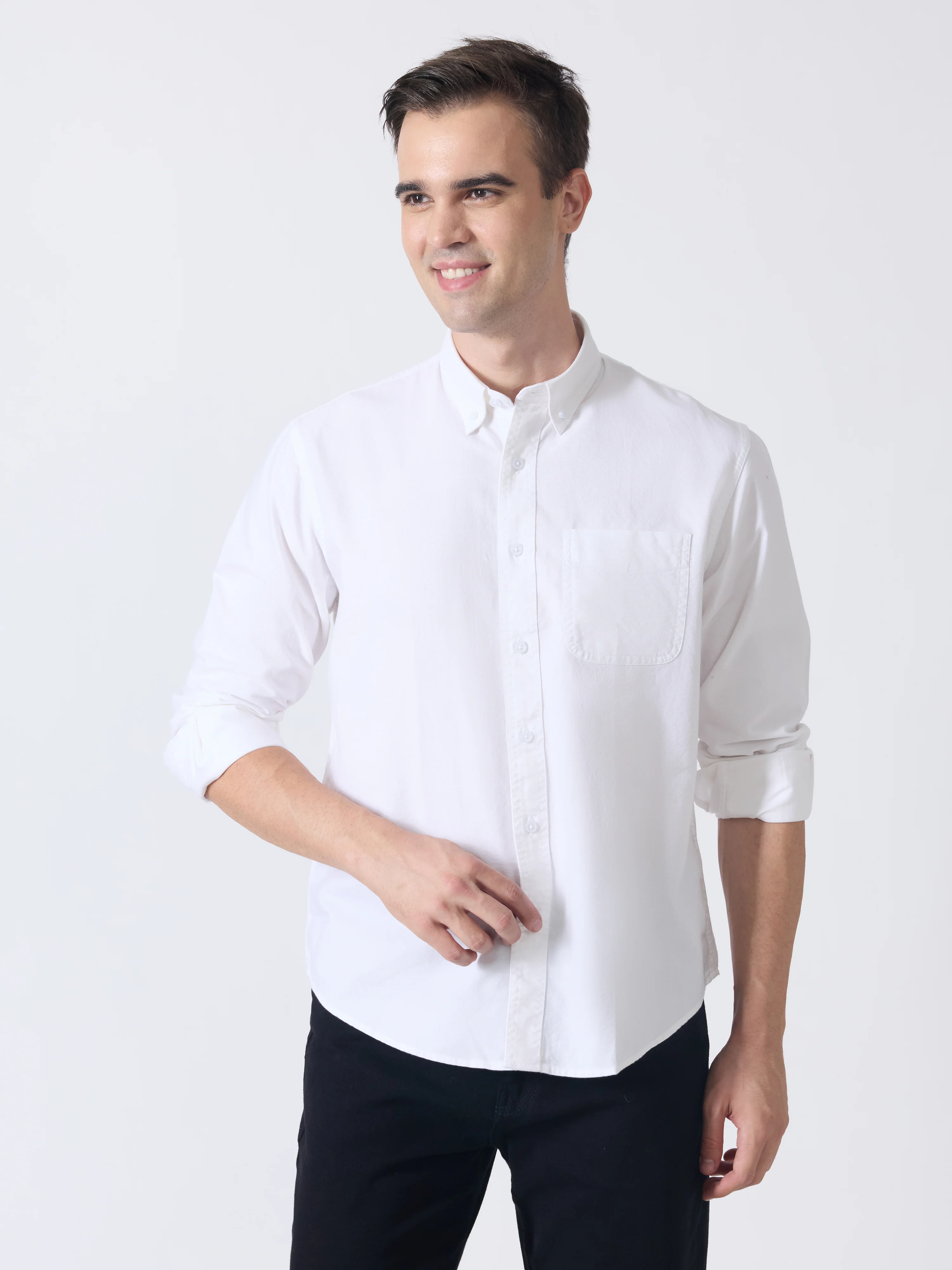 Xilipho - Relaxed Fit Oxford Shirt - White - Image 5