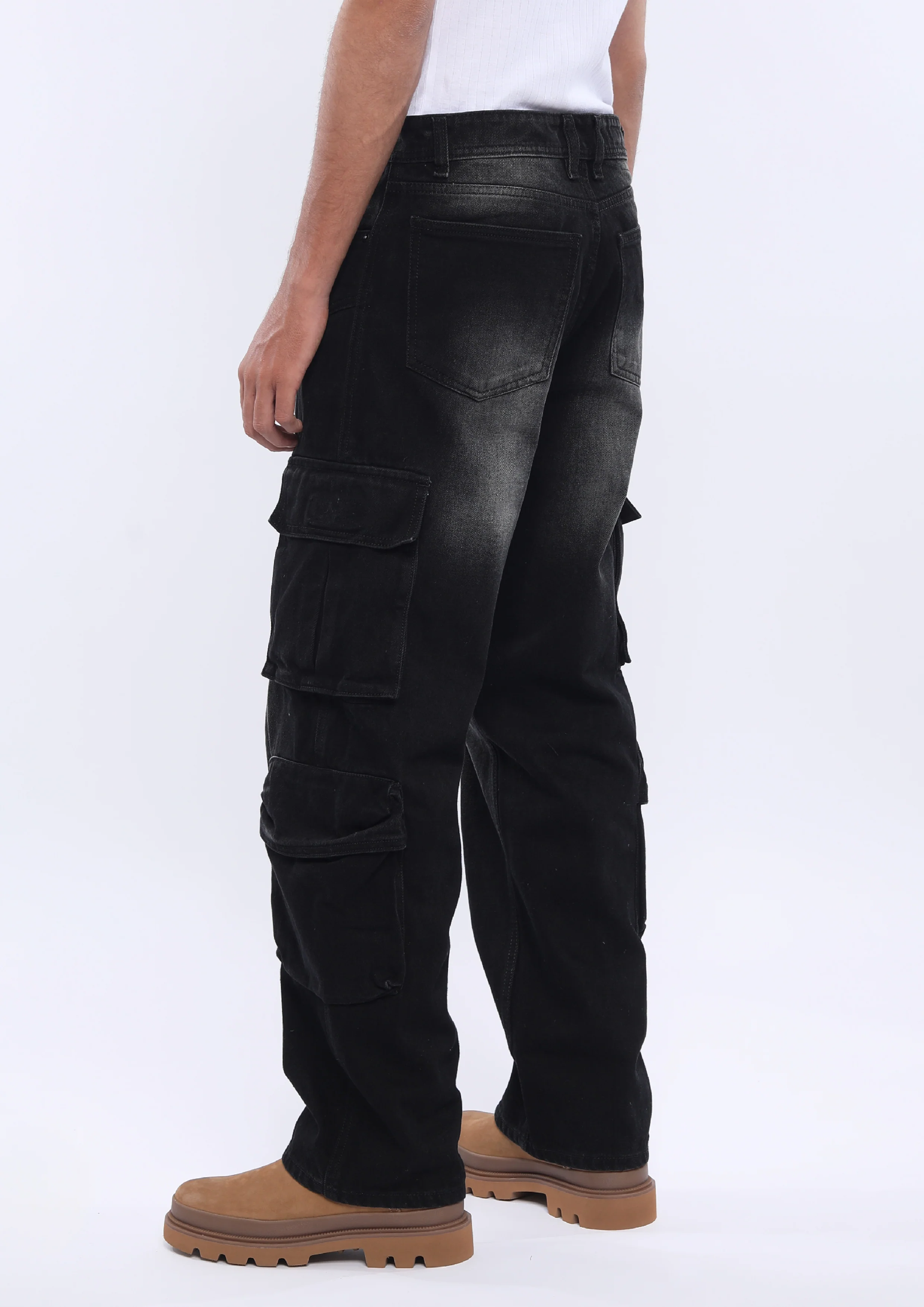Xylare - Relaxed Cargo Jeans - Black Shade - Image 4