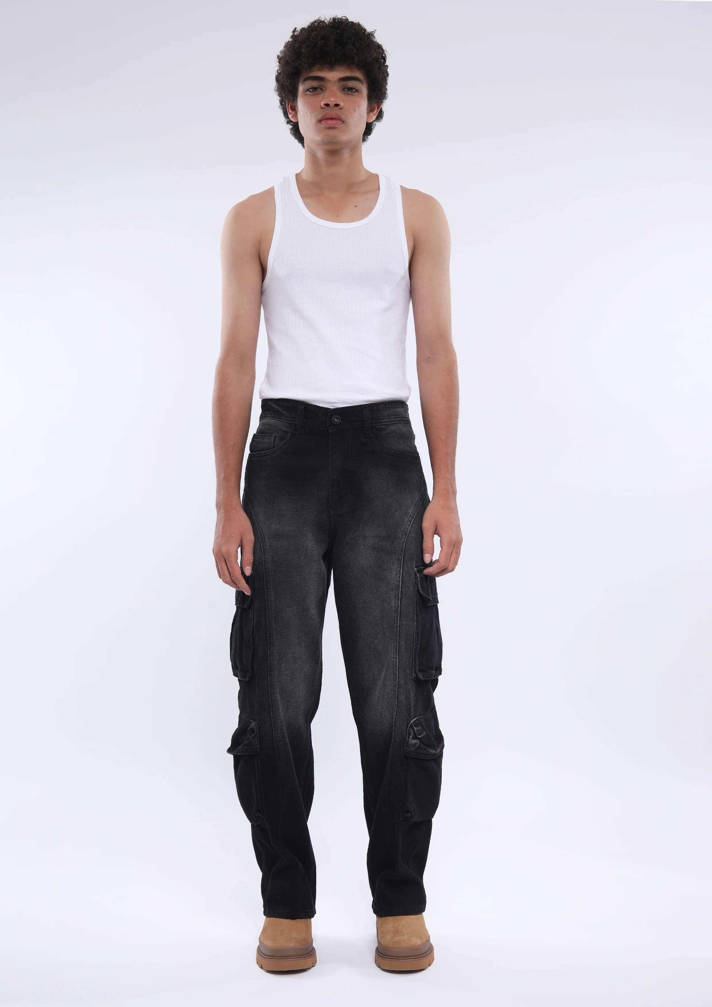 Xylare - Relaxed Cargo Jeans - Black Shade - Image 5