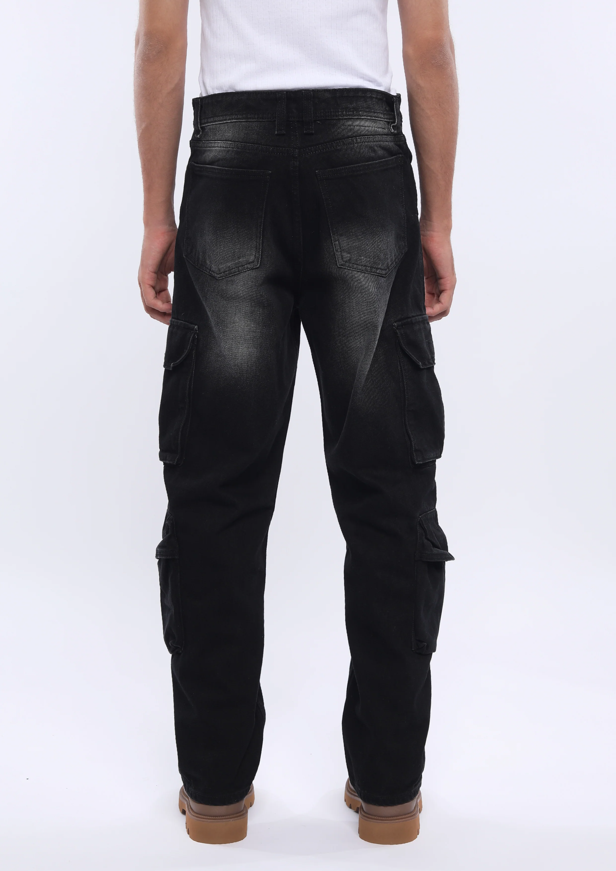 Xylare - Relaxed Cargo Jeans - Black Shade - Image 8