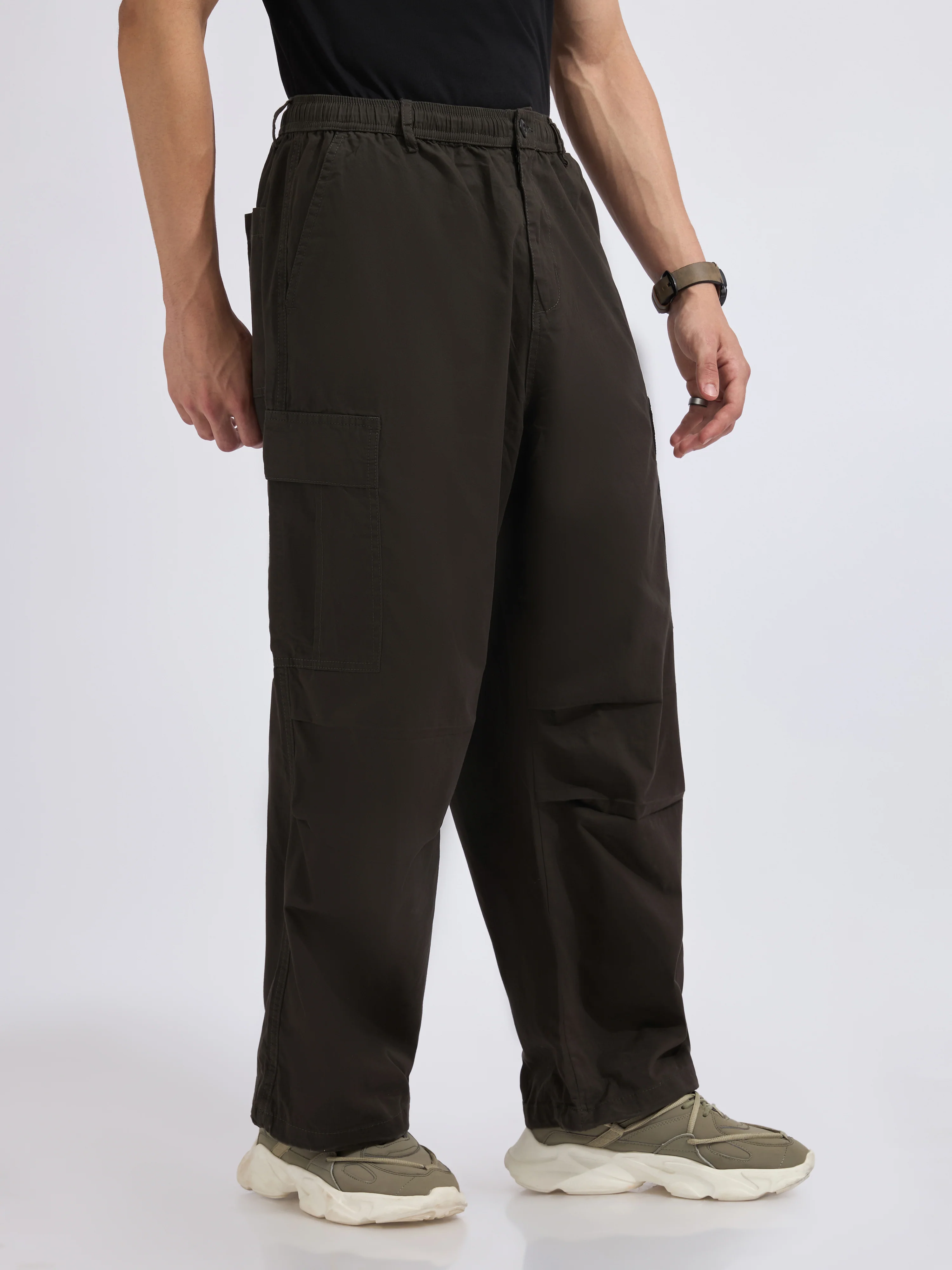 Yolka - Parachute Cargo Pants - Green - Image 3