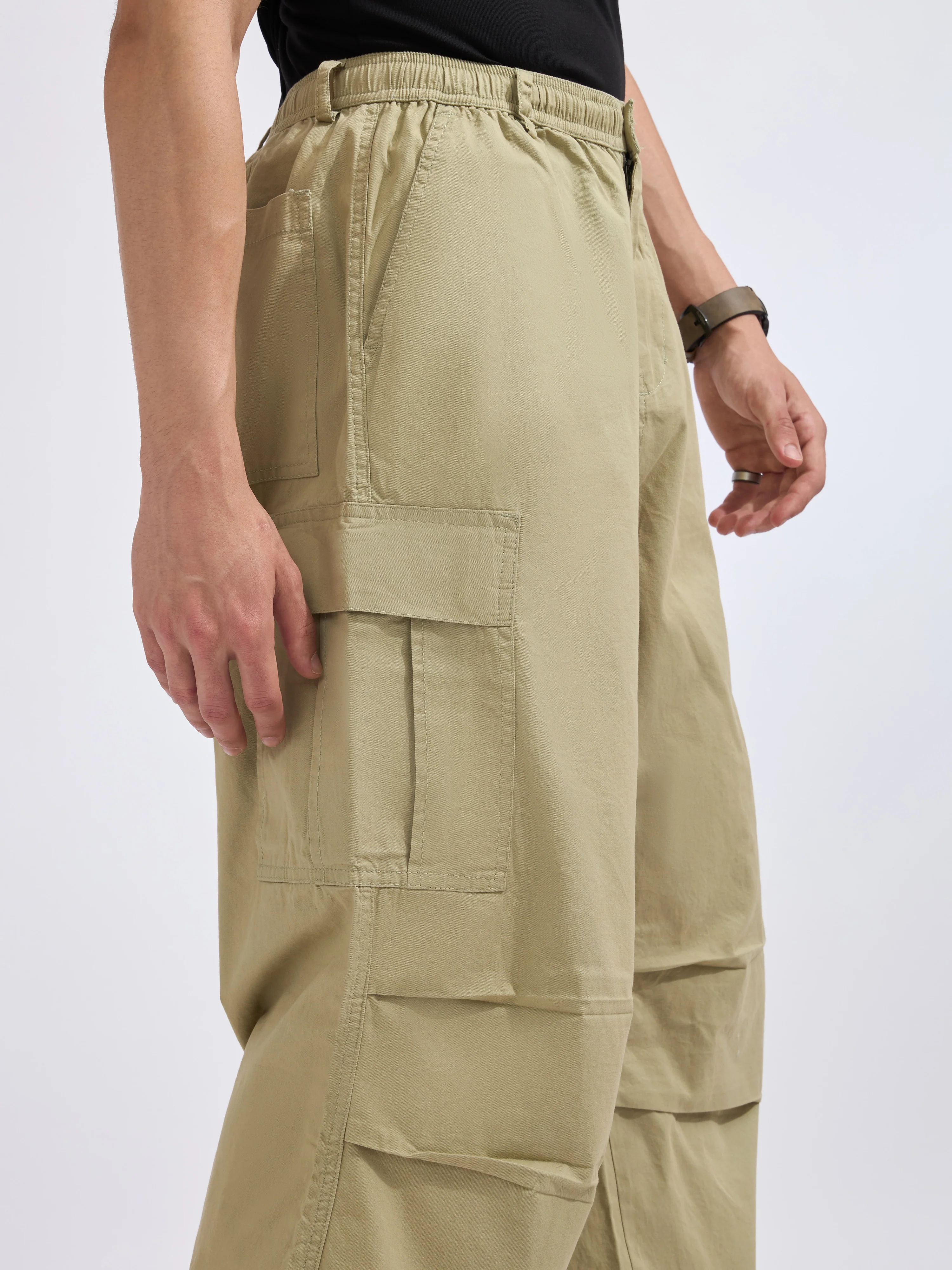 Yolka - Parachute Cargo Pants - Pista - Image 4