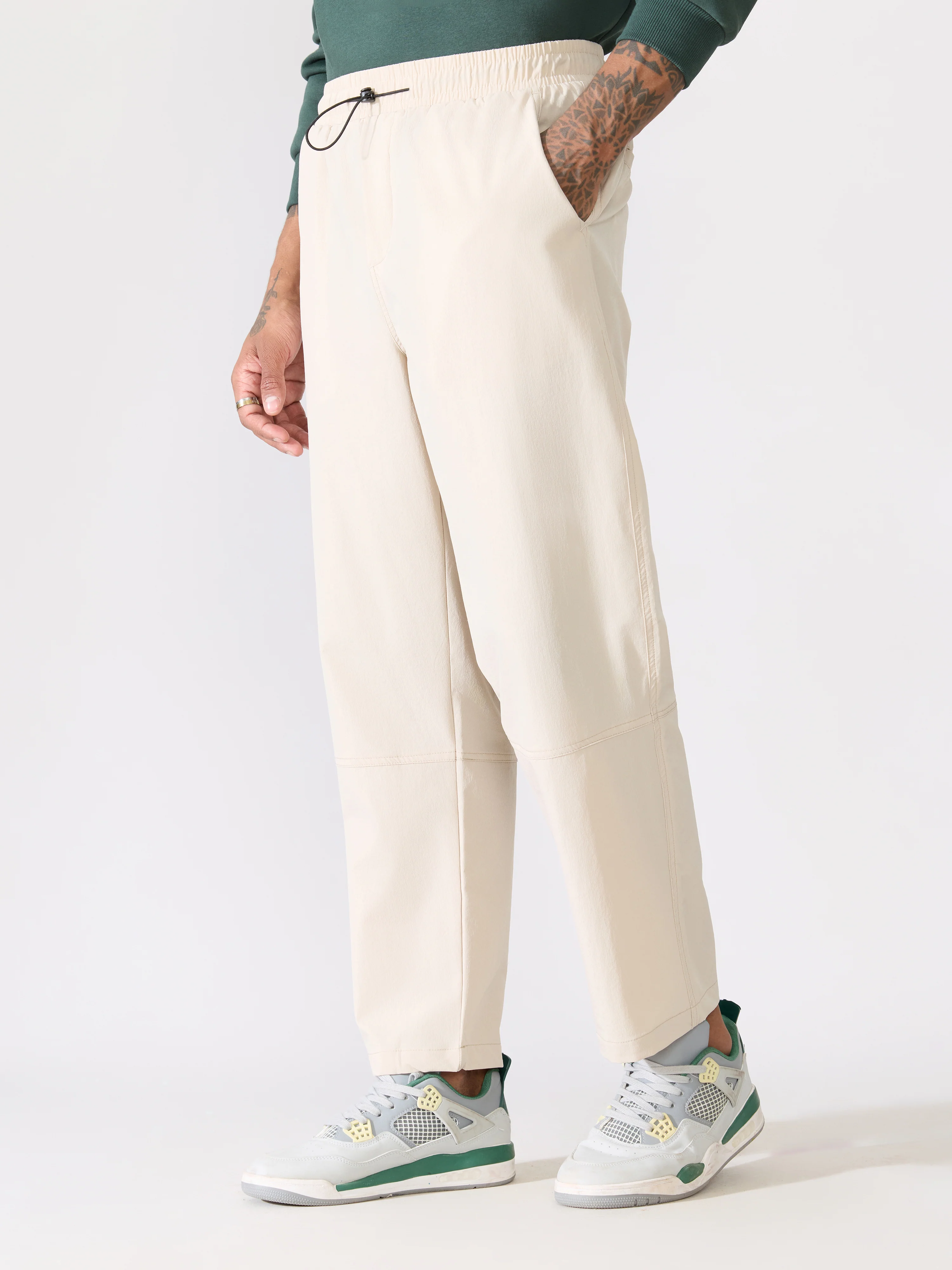 Zanto - Cream Regular Track Pant - Image 4